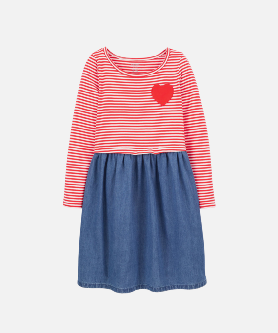 Striped Chambray Dress